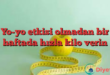 Yo-yo etkisi olmadan bir haftada hızla kilo verin